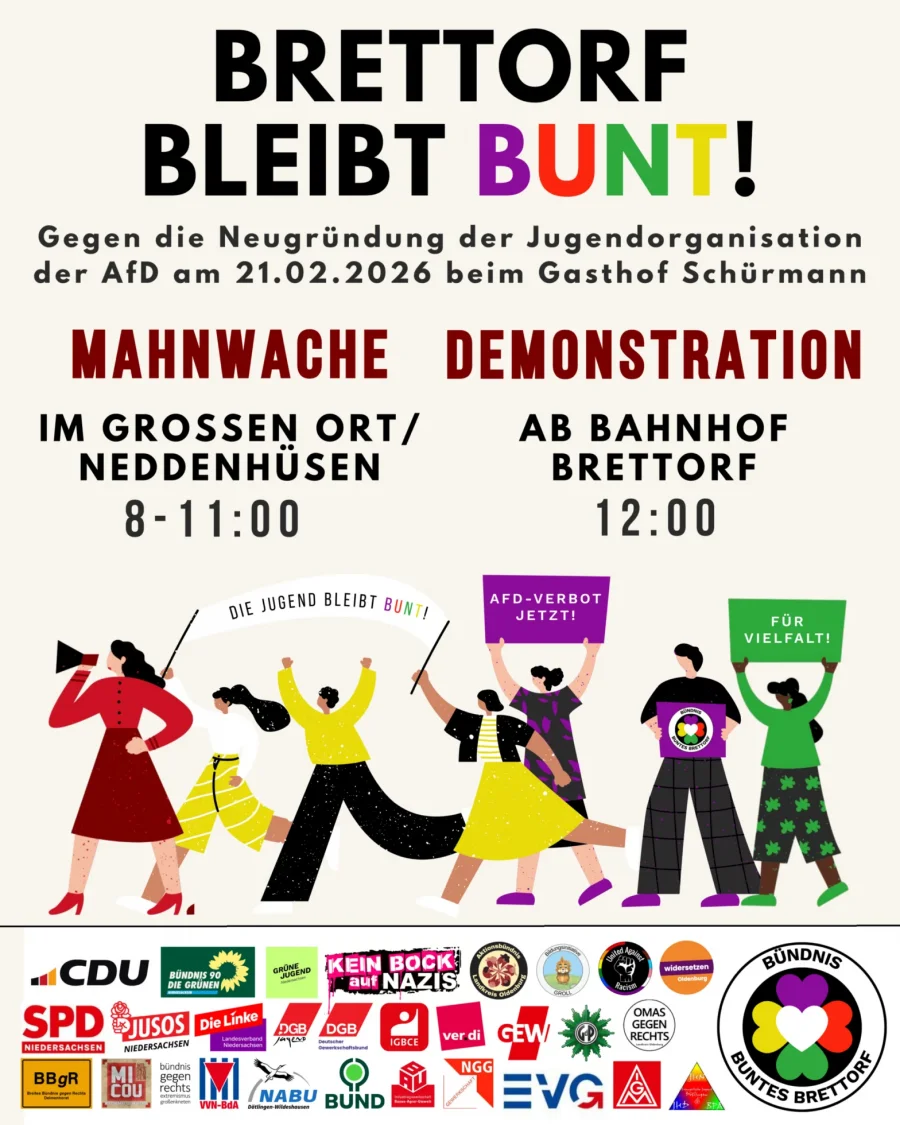 BBB Aufruf Mahnwache Demonstration wg Neugründung AfD Jugendorganisation 21.02.2026